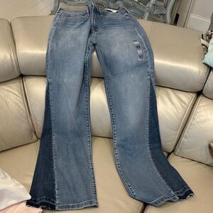 GAP Two-Tone Blue Flare Jeans